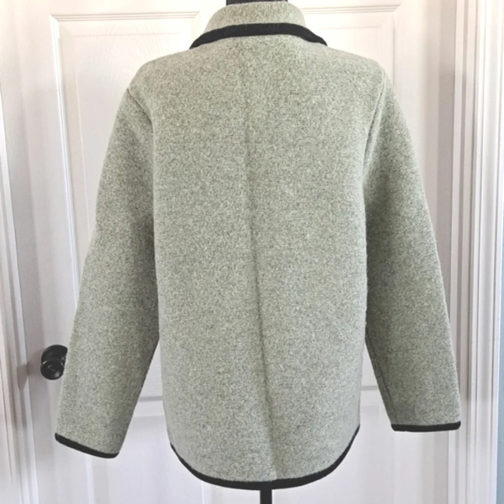 Vintage Geiger Collections Size 40 Pure New Wool Chunky Cardigan Jacket Sweater - Picture 5 of 11